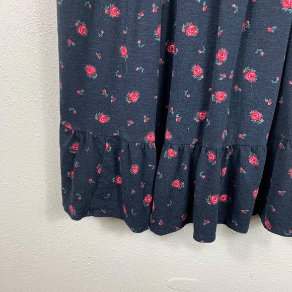 Torrid Mini Skater Dress in Petal Rose Floral Deep Black Size XL - Picture 3 of 6